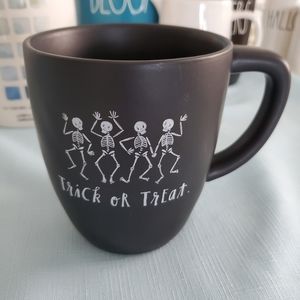 Rae Dunn Black Matte Halloween Skeleton Mug